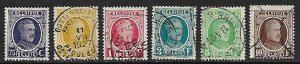 Belgium # 185-190 - King Albert I / cplt. set - used.....[BLW7]