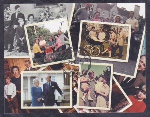 Great Britain 2520u Used 2007 Royal Family Self-Adhesive Souvenir Sheet of 4