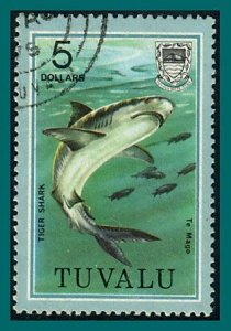 Tuvalu 1979 Fish, $5 used #113,SG122