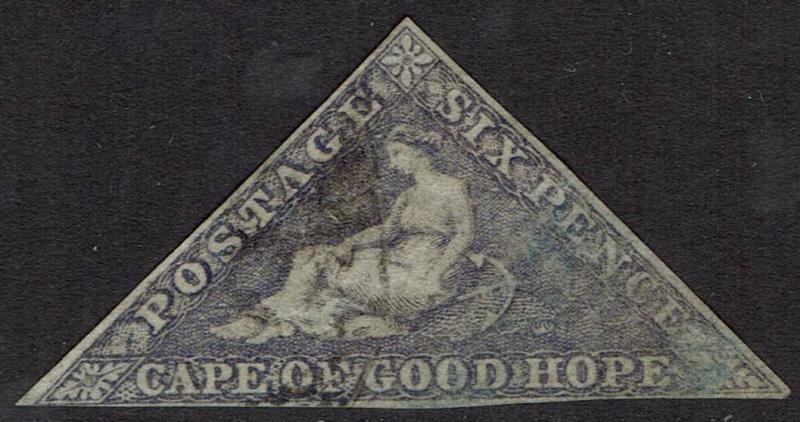 CAPE OF GOOD HOPE 1855 TRIANGLE 6D USED 