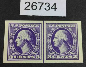 US STAMPS #535 MINT OG NH LINE PAIR LOT #26734