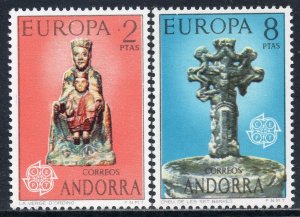 EUROPA CEPT 1974 - Andorra Spain - Sculptures - MNH Set 