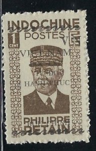 Vietnam 1L21 issued without gum 1945 overprint  (an3269)