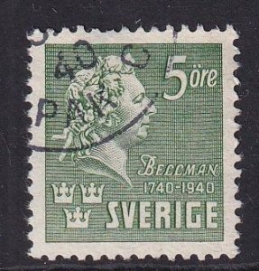 Sweden #312  used 1940 Carl Bellman perf. 12 1/2     5o