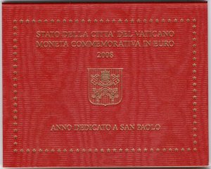 2008 Vatican City - Year dedicated to São Paulo, 2 euros in folder - FDC