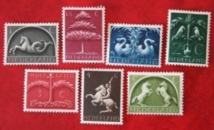 NETHERLANDS 1943 Germanic symbols MNH Scott# 245-251 SG 571-577