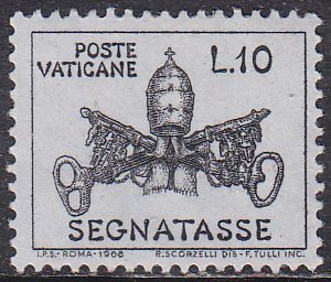 Vatican City J19 Postage Due Papal Arms 1968