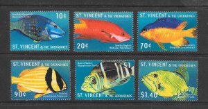 FISH-ST VINCENT #2754-9 MNH