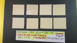 Portugal 1953 Scott# 784-791 Mint VF-XF Light Hinged Complete set of 8