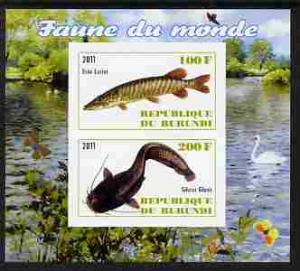 Burundi 2011 Fauna of the World - Fish #2 (Pike & Cat...