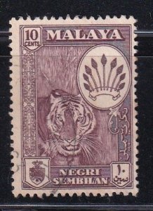 Malaya Negri Sembilan 1957 Sc 69a 10c deep maroon Used