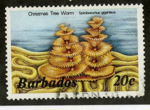 BARBADOS 645 USED SCV $2.75 BIN $1.25 MARINE LIFE