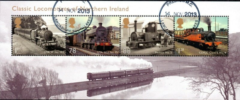 2013 Sg MS3498 Classic Locomotives of Northern Ireland Minisheet Fine Used