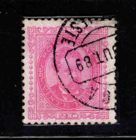 Portugal Scott 64 King Luiz 1887 Rose color 20 Reis