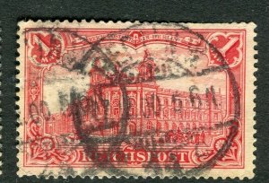 GERMANY; 1906-11 early Deutsches Reich high value 1M. used fair Postmark