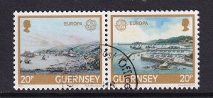 Guernsey   #262-263a  cancelled  1983  Europa pair 20p