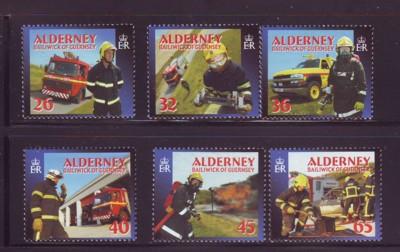 Alderney Sc 239-4 2004 Fire Services stamps mint NH