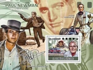 S. TOME & PRINCIPE 2009 - Paintings of Paul Newman (1925-2008) S/S