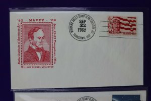 MAVEX Youngstown OH 1962 Birth of WH McGuffey Philatelic Expo show Cachet Cover