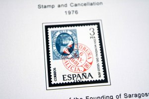 COLOR PRINTED SPAIN 1976-1993 STAMP ALBUM PAGES (101 illustrated pages)