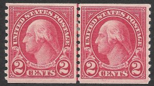 Doyle's_Stamps:1923 MH Coil Line Pair VF-XF, Scott #599*