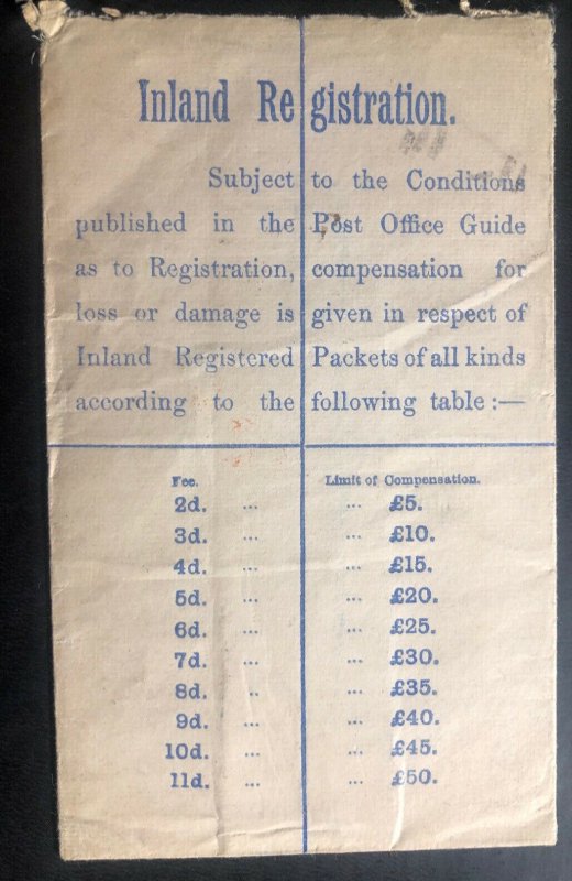 1897 Ayr Scotland England Registered Letter Cover To Gothenburg Sweden