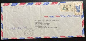 1958 Phnom Cambodia Asian Foundation Airmail Cover To Newton Center USA