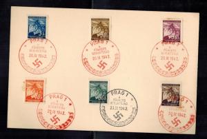 1942 Bohemia Moravia Germany Stamps and Cancels Cover on paper April 20 Birthday