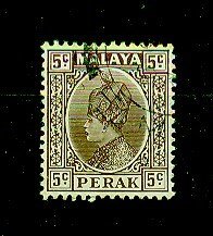 Malaya - Perak sc# 72 used cat value $.25