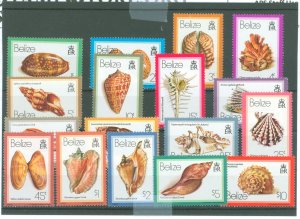 Belize #471-487  Single (Complete Set)