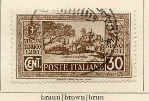 Italy 1931 Early Issue Fine Used 30c. NW-123228