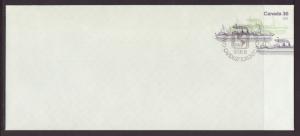 Canada Ships Postal Envelope U/A FDC # 10