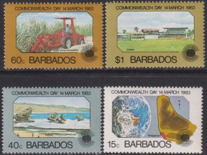 1983 Barbados Commonwealth day complete set of four MNH Sc# 598 / 601 CV $2.75