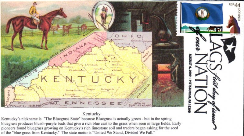 #4293 FOON: Kentucky Flag PNC S & T FDC