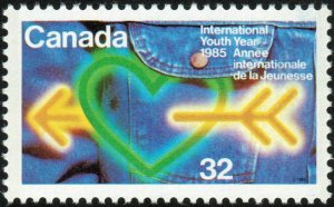 CANADA  Sc# 1045  INTERNATIONAL YOUTH YEAR  1984  MNH