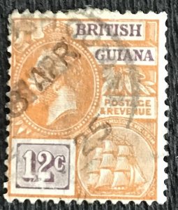 British Guiana #196 Used Single George V Seal of Colony Ship L21