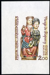 Andorra (French) #264 (Maury 284) Cat€32, 1978 Virgin of Sispony, imperf. s...