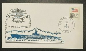 WW2 Sunk US NAVY SUBMARINE 'On Eternal Patrol' USS HERRING SS-233 Cover Cachet 