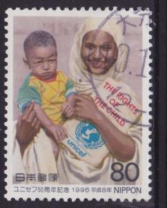 Japan 1996 50th Anniv UNICEF Mother & Child- 80y -used 