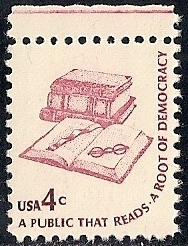 #1585V 4 cent Public That Reads (1975) Stamp mint OG NH EGRADED XF 91 XXF