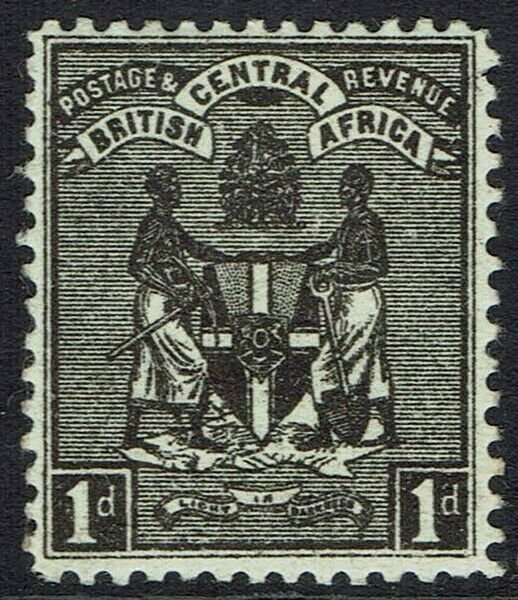 BRITISH CENTRAL AFRICA 1895 ARMS 1D NO WMK 