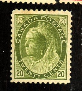 CANADA #84 MINT FVF OG HR SM THIN SL TONING Cat $650