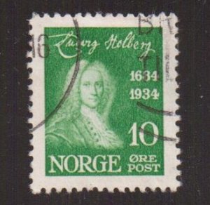 Norway   #158   used  1934  Holberg  10c