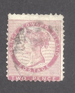 Canada PRINCE EDWARD ISLAND # 5 USED 2d ROSE QUEEN VICTORIA PERF 11.9 BS28287