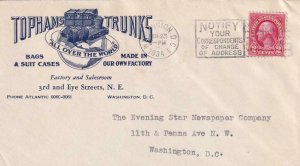1934, Adv: Topham's Trunks, Washington, DC, Local (43707) 