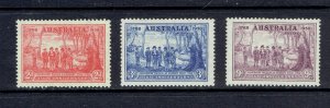 AUSTRALIA - 1937 ANNIVERSARY OF NEW SOUTH WALES - SCOTT 163 TO 165 - MLH