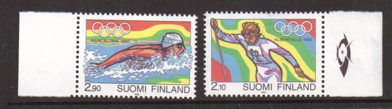 Finland    #878-879  MNH  1992  olympic games