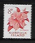 NORFOLK ISLAND, 33, MNH, RED HIBISCUS