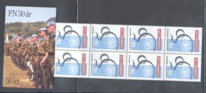 Denmark Sc 1021 1995 UN stamp booklet mint NH