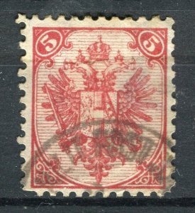 BOSNIA; 1879-94 early Coat of Arms issue fine used 5kr. value